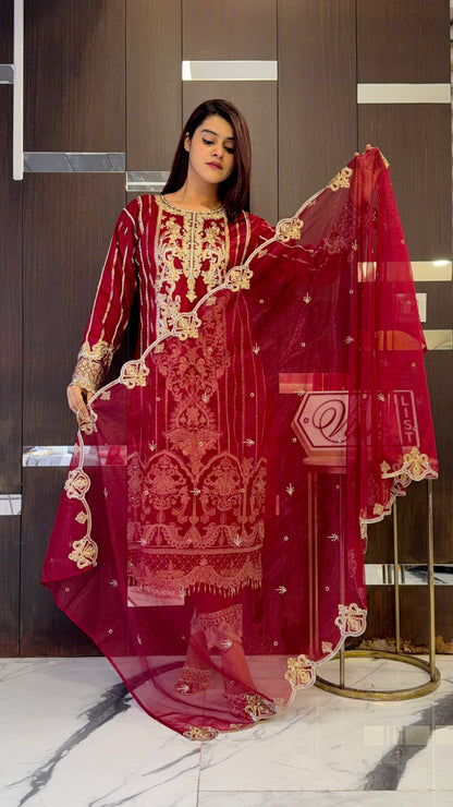 Zafrah Pakistani Formal Set 04