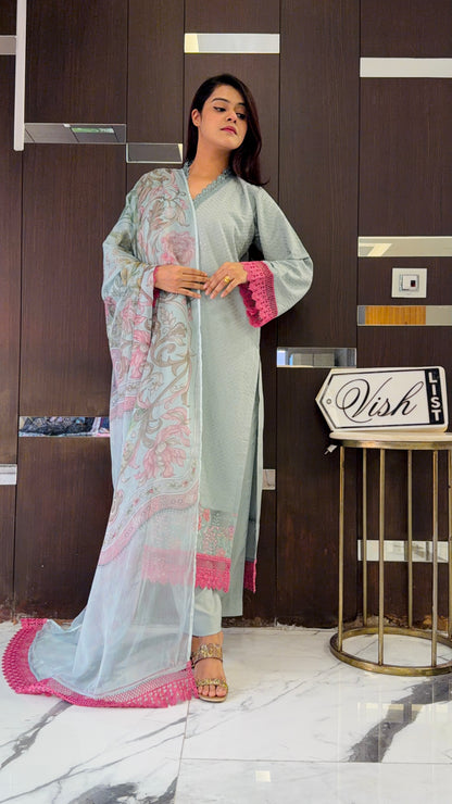 Jazmin Pakistani Luxe Lawn Set 01
