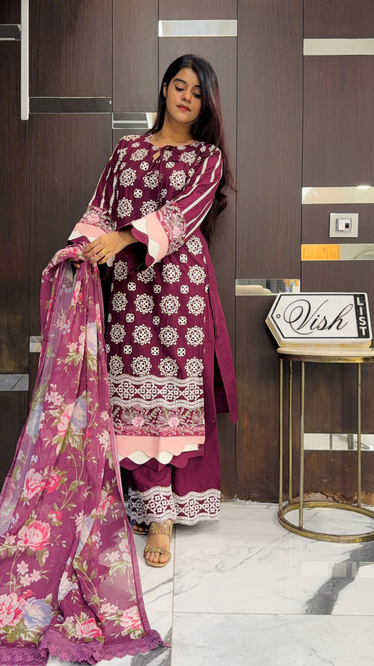 Raha Pakistani Luxe Lawn Set 12