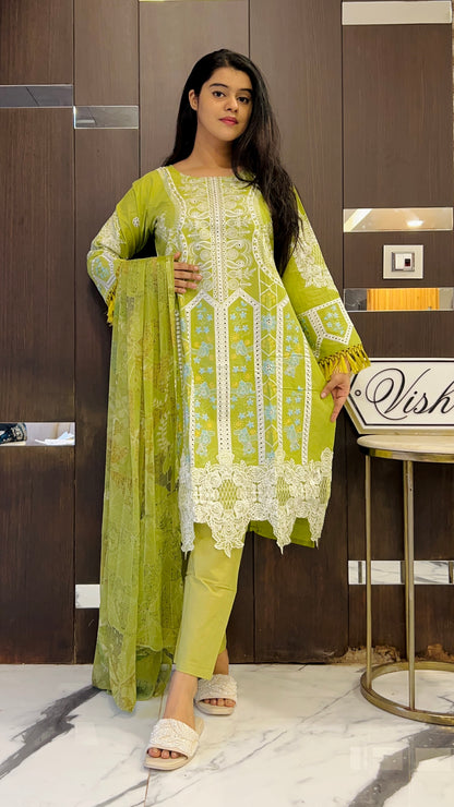 Zeenat Pakistani Cutwork Lawn Suit 12